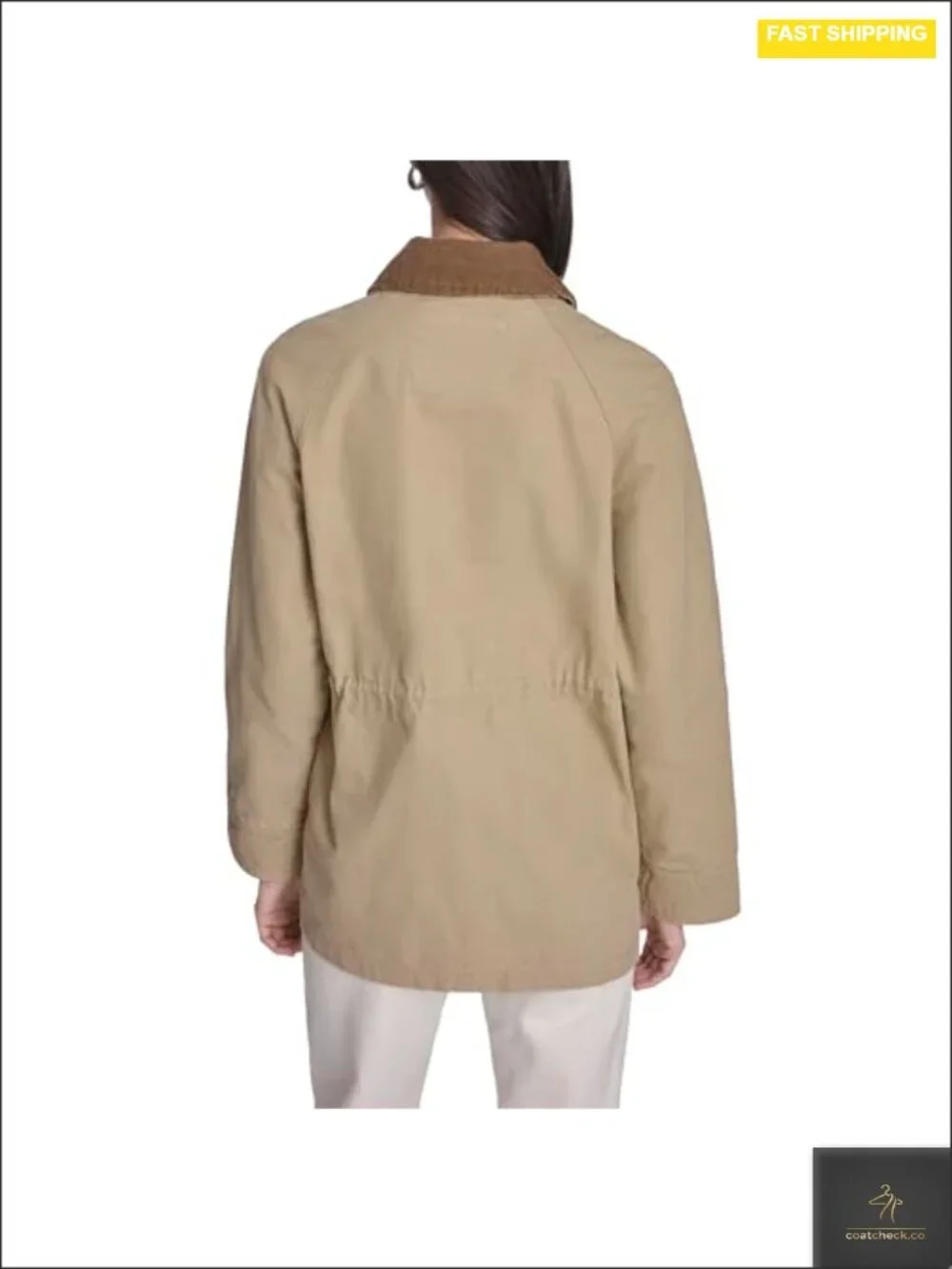 Women's Cotton Barn Jacket Casual Zippered Coat